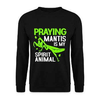 Praying Mantis Entomology Insect Zoology Saying - Unisex Sweatshirt - black - Front - Alina (178cm) & Michal (187cm)