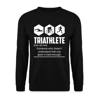 Triathlon cadeau de triathlon - Sweat-shirt Unisexe - noir - Devant - Alina (178cm) & Michal (187cm)