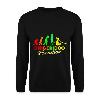 Didgeridoo - Sweat-shirt Unisexe - noir - Devant - Alina (178cm) & Michal (187cm)