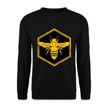 Bee - Unisex Sweatshirt - black - Front - Alina (178cm) & Michal (187cm)