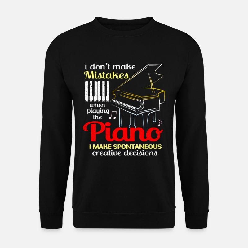 Piano - Unisex Pullover - Schwarz