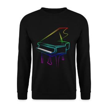 Piano - Unisex Pullover - Schwarz - Vorne - Alina (178cm) & Michal (187cm)