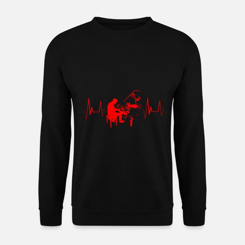 Piano - Unisex Pullover - Schwarz