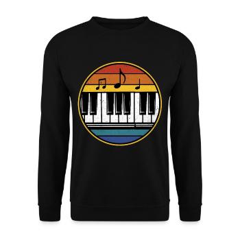 Piano - Unisex Pullover - Schwarz - Vorne - Alina (178cm) & Michal (187cm)