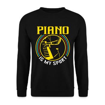 Pianiste Piano Piano Musique Classique Instrument - Sweat-shirt Unisexe - noir - Devant - Alina (178cm) & Michal (187cm)