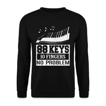 Pianist Piano Piano Classical Music Instrument - Unisex Sweatshirt - black - Front - Alina (178cm) & Michal (187cm)