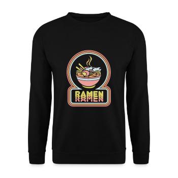 Cool Vintage Ramen Illustration - Unisex Sweatshirt - black - Front - Alina (178cm) & Michal (187cm)
