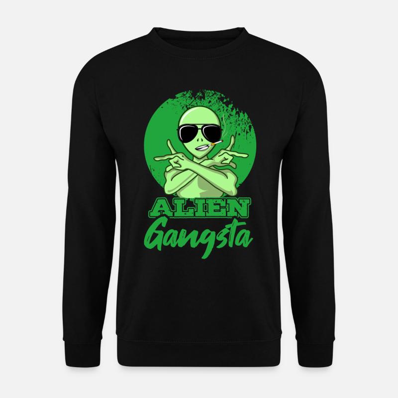 Alien Gangsta UFO Weltraum Außerirdisch Geschenk - Unisex Pullover - Schwarz