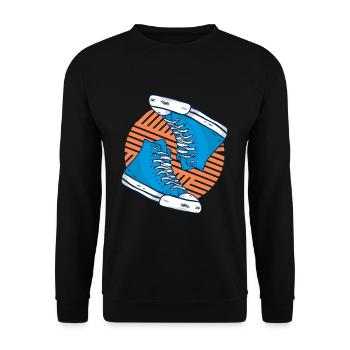 Motif de baskets cool Summer Vibes - Sweat-shirt Unisexe - noir - Devant - Alina (178cm) & Michal (187cm)