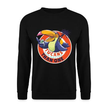 Tucans sind besser als ein Tukan - Unisex Pullover - Schwarz - Vorne - Alina (178cm) & Michal (187cm)