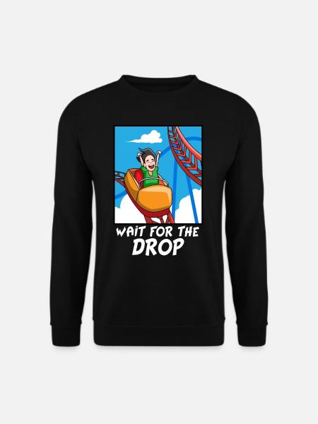Achterbahn Fahrgeschäft Themenpark Rummel Geschenk - Unisex Pullover - Schwarz