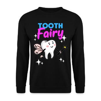 Tooth Fairy Tooth Fairy Dentist Dentist Doctor Gift - Unisex Sweatshirt - black - Front - Alina (178cm) & Michal (187cm)
