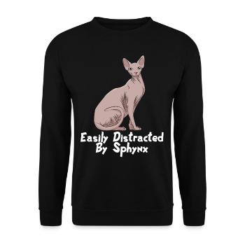 Sphynx Sphinx Cat Gift Kit Pet - Sweat-shirt Unisexe - noir - Devant - Alina (178cm) & Michal (187cm)