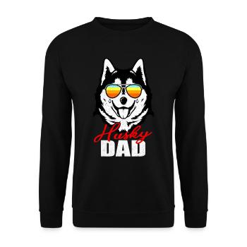 Husky - Unisex Sweatshirt - black - Front - Alina (178cm) & Michal (187cm)