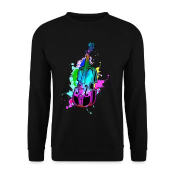 Cello - Unisex Sweatshirt - black - Front - Alina (178cm) & Michal (187cm)