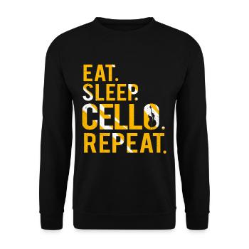 Cello - Unisex Pullover - Schwarz - Vorne - Alina (178cm) & Michal (187cm)