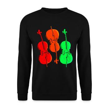 Cello - Unisex Sweatshirt - black - Front - Alina (178cm) & Michal (187cm)