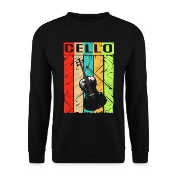 Cello - Unisex Sweatshirt - black - Front - Alina (178cm) & Michal (187cm)