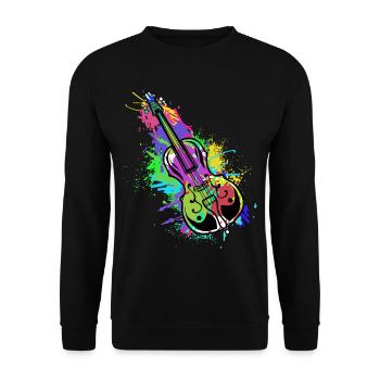 Cello Double Bass Classical Music Teacher Symphony - Unisex Sweatshirt - black - Front - Alina (178cm) & Michal (187cm)
