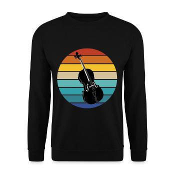 Cello Kontrabass Klassisch Musik Lehrer Sinfonie - Unisex Pullover - Schwarz - Vorne - Alina (178cm) & Michal (187cm)