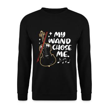 Cello Kontrabass Klassisch Musik Lehrer Sinfonie - Unisex Pullover - Schwarz - Vorne - Alina (178cm) & Michal (187cm)