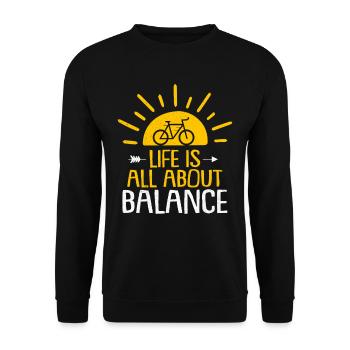 Bicycle - Unisex Sweatshirt - black - Front - Alina (178cm) & Michal (187cm)