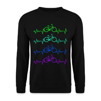Bicycle - Unisex Sweatshirt - black - Front - Alina (178cm) & Michal (187cm)