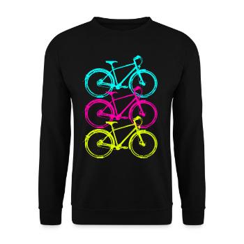 Bicycle - Unisex Sweatshirt - black - Front - Alina (178cm) & Michal (187cm)