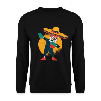 Mexiko Skull Dabb - Unisex Pullover - Schwarz - Vorne - Alina (178cm) & Michal (187cm)