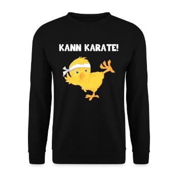 Kann Karate Küken - Unisex Pullover - Schwarz - Vorne - Alina (178cm) & Michal (187cm)