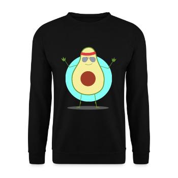 Métal de saine alimentation Cool Delicious Avocat - Sweat-shirt Unisexe - noir - Devant - Alina (178cm) & Michal (187cm)