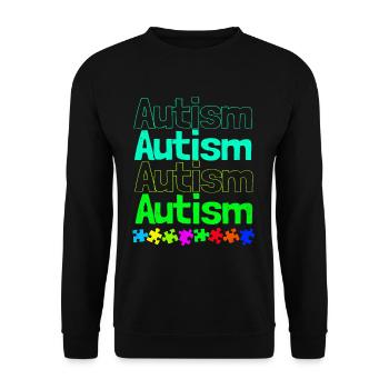 Autisme - Sweat-shirt Unisexe - noir - Devant - Alina (178cm) & Michal (187cm)