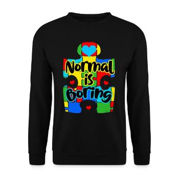 Autism - Unisex Sweatshirt - black - Front - Alina (178cm) & Michal (187cm)