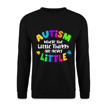 Autismus - Unisex Pullover - Schwarz - Vorne - Alina (178cm) & Michal (187cm)