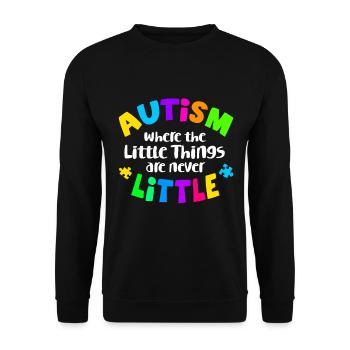 Autisme Awareness Day Soins Autist Parents Amour - Sweat-shirt Unisexe - noir - Devant - Alina (178cm) & Michal (187cm)