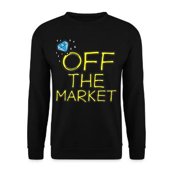 OFF THE MARKET Heirat Hochzeiten JGA Verlobung - Unisex Pullover - Schwarz - Vorne - Alina (178cm) & Michal (187cm)