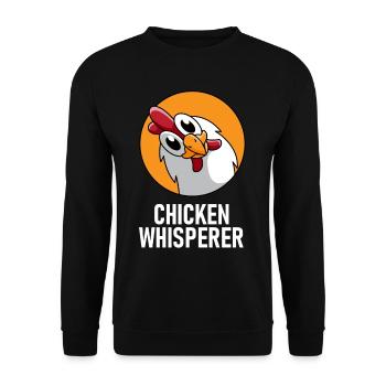 Chicken farmer chickens rooster chicken whisperer gift - Unisex Sweatshirt - black - Front - Alina (178cm) & Michal (187cm)