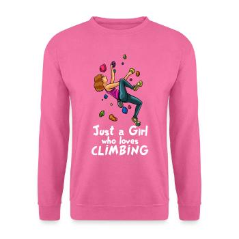 Escalade salle d’escalade escalade Bouldern cadeau - Sweat-shirt Unisexe - rose - Devant