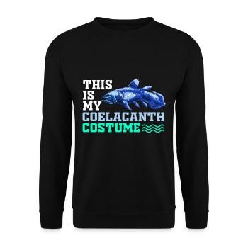 Quastenflosser Ausgestorben Fossil Fisch Geschenk - Unisex Pullover - Schwarz - Vorne - Alina (178cm) & Michal (187cm)