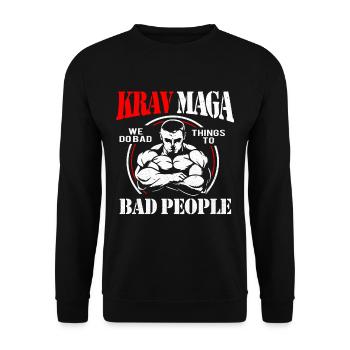 Krav Maga - Sweat-shirt Unisexe - noir - Devant - Alina (178cm) & Michal (187cm)