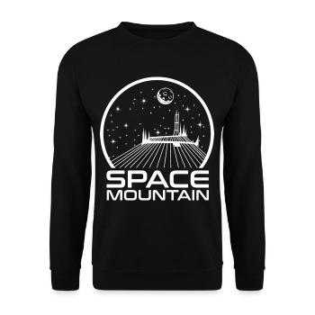 Astronomy Space Mountain UFO Space Gift - Unisex Sweatshirt - black - Front - Alina (178cm) & Michal (187cm)