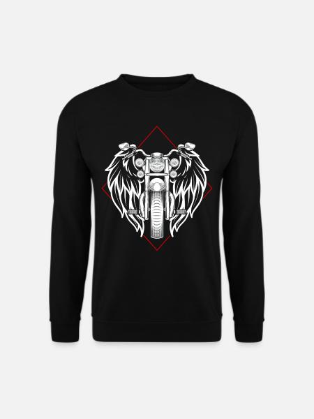 Wings vintage cool biker gift - Unisex Sweatshirt - black