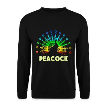Paon - Sweat-shirt Unisexe - noir - Devant - Alina (178cm) & Michal (187cm)