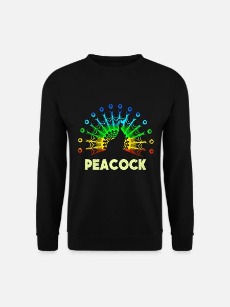 Peacock - Unisex Sweatshirt - black
