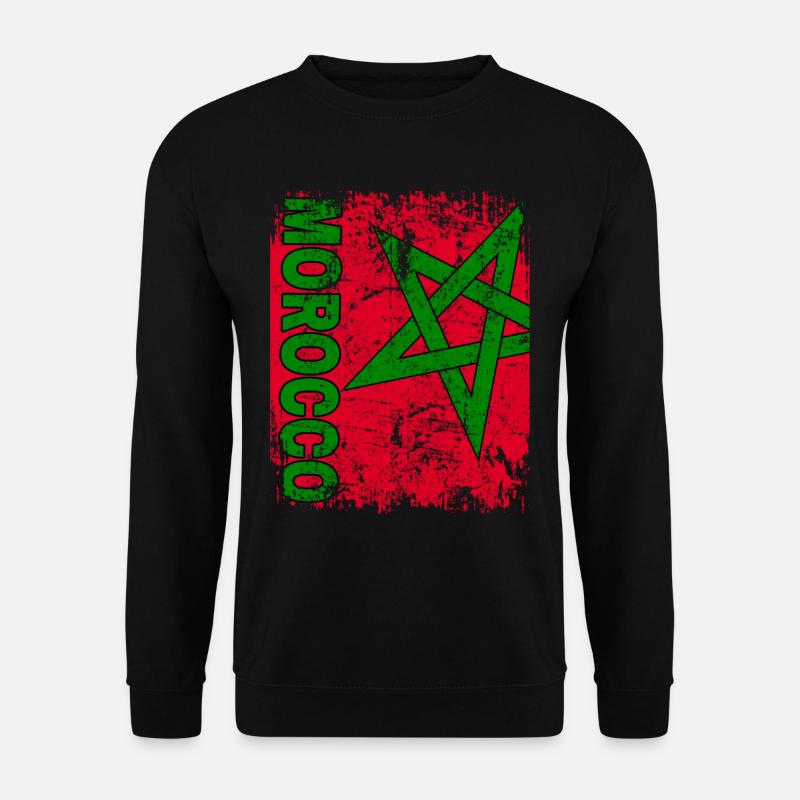 DRAPEAU MAROC - Grand drapeau marocain - Sweat-shirt Unisexe - noir