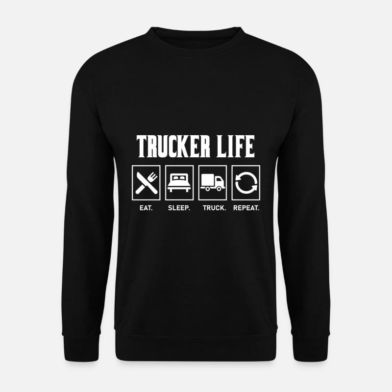 Life Trucker Driver Gift - Unisex Sweatshirt - black