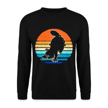 Platypus - Unisex Sweatshirt - black - Front - Alina (178cm) & Michal (187cm)