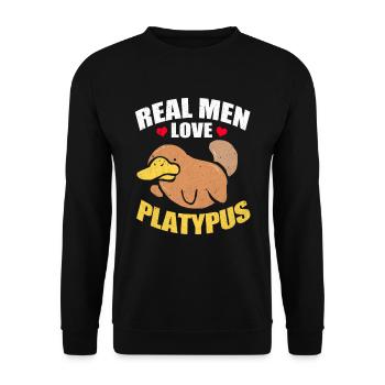 Platypus - Unisex Sweatshirt - black - Front - Alina (178cm) & Michal (187cm)