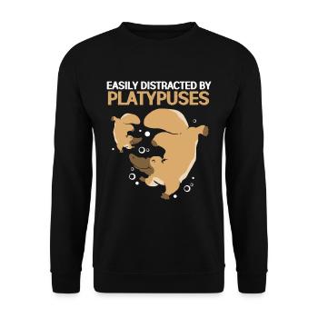 Platypus Platypus Australia Backpacker Duck - Unisex Sweatshirt - black - Front - Alina (178cm) & Michal (187cm)