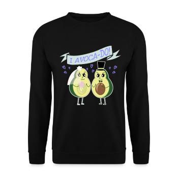 Mariage d'avocat se marier Funny Food - Sweat-shirt Unisexe - noir - Devant - Alina (178cm) & Michal (187cm)